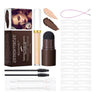 Eyebrow Stencil Kit, Professional Waterproof Brow Powder Stamp，One Step Brow Powder Stamp Makeup with 12 Reusable Eyebrow Stencils＆1 Liquid Concealer 02# (Natural Brow)